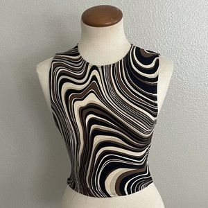 Motel Rocks BANU VEST TOP IN “70'S RIPPLE”